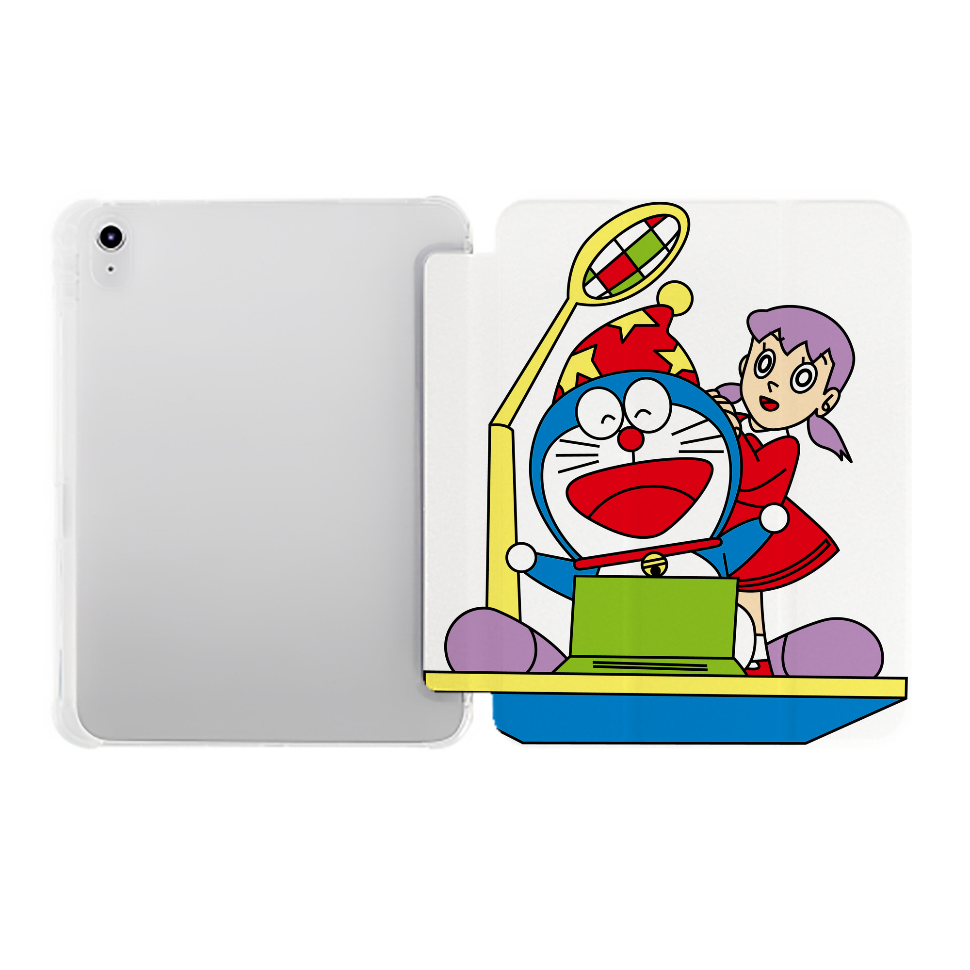 （画像用） ドラえもん みなもと しずか Doraemon Shizuka Minamoto IPad ケース ペン収納付き 三つ折りスタンド PUレザー×シリコン 対応機種9.5/10.5/10.9インチ